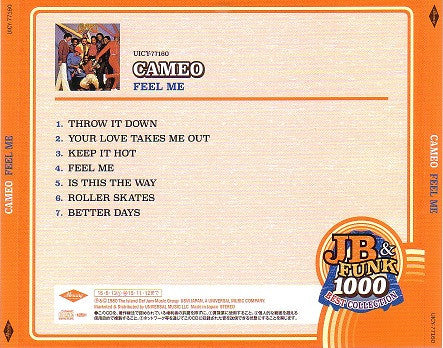 Image of Back Cover of CD - EX/EX - CAMEO, Feel Me (Mercury ; UICY-77160, Japan 2015, No Obi), Opened Instore, Unplayed,  - 1256134S