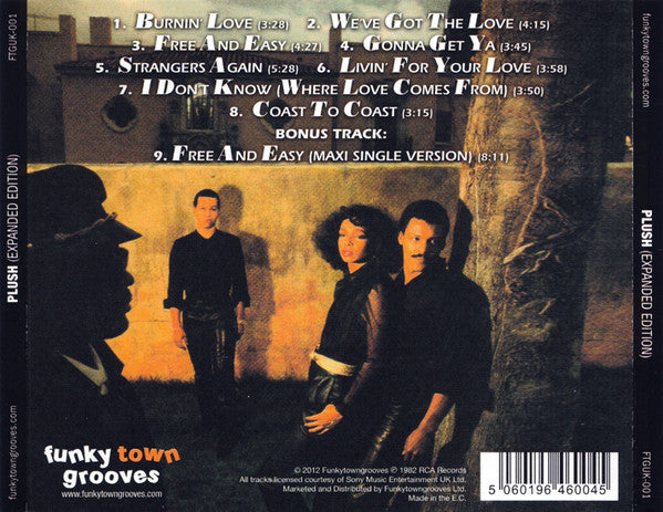 Image of Back Cover of CD - EX/EX - PLUSH, Plush (Funkytowngrooves; FTGUK-001, UK 2012 Reissue), Opened Instore, Unplayed,  - 1256135S