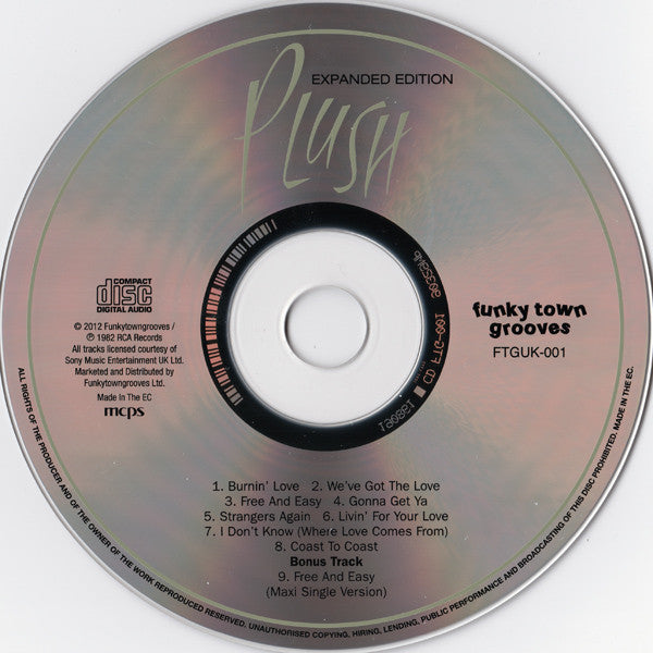 Image of Label Cover of CD - EX/EX - PLUSH, Plush (Funkytowngrooves; FTGUK-001, UK 2012 Reissue), Opened Instore, Unplayed,  - 1256135S