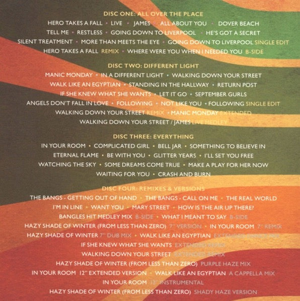 Image of Back Cover of 4xCD - VG+/EX - BANGLES, Watching The Sky (Cherry Pop; CR4POPBX288, UK 2025, Box Set, Booklet), ,  - 1216486C