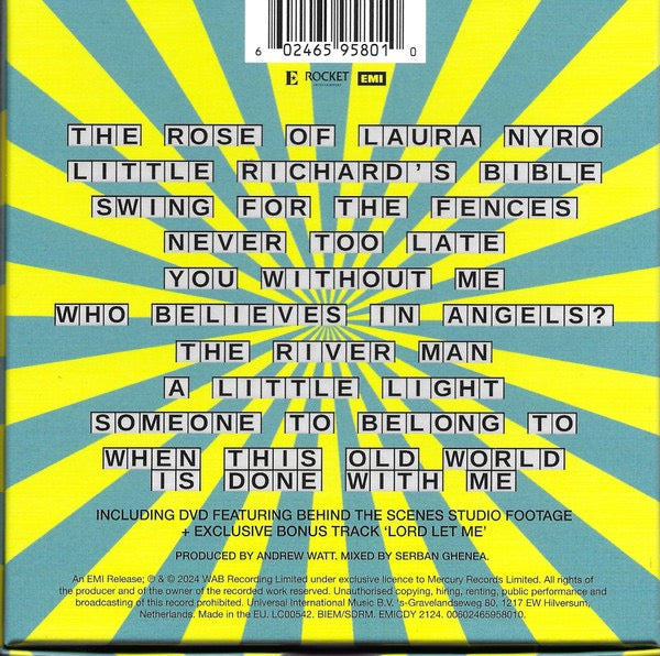 Image of Back Cover of 2xCD - VG+/VG+ - ELTON JOHN, BRANDI CARILE, Who Believes In Angels? (EMI ; EMICDY 2124, Worldwide , Box Set, Booklet, "Elton" and "Brandi" fabric transfers And 6x printed Polaroids. ), Nice copy showing minimal sign of use.,  - 1216449C