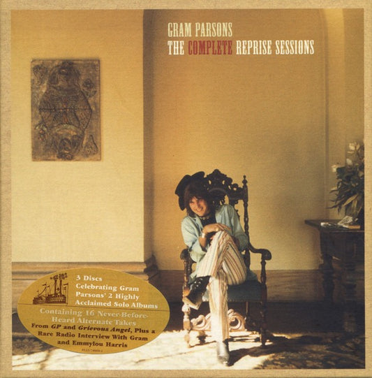 Image of Front Cover of 3xCD - VG+/VG+ - GRAM PARSONS, The Complete Reprise Sessions (Rhino Records; 8122-74669-2, Europe 2006, Box Set, Booklet & Insert), Nice copy showing minimal sign of use.,  - 1216520C