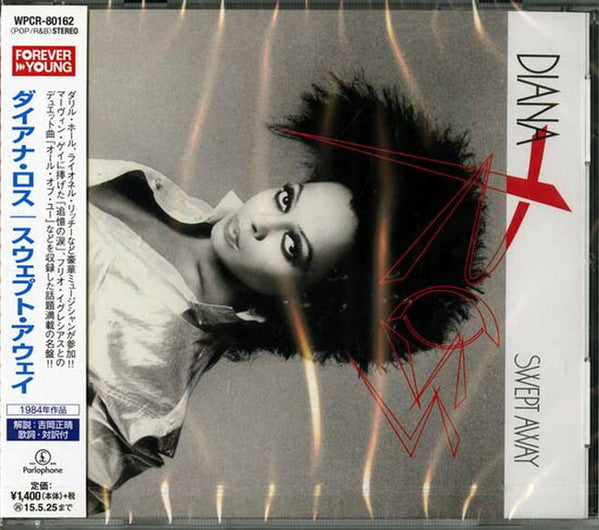 Image of Front Cover of CD - VG+/VG+ - DIANA ROSS, Swept Away (Parlophone; WPCR-80162, Japan 2014, Jewel Case, With Obi), Opened Instore, Crack in Case (back),  - 1256190S