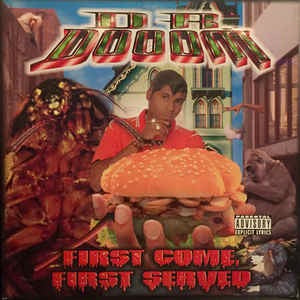 Image of Front Cover of 4615079C: 2xLP - DR. DOOOM (KOOL KEITH), First Come First Served (Copasetik; COPA 007 LP, UK 1999, Gatefold) Extensive hairlines on both sides.  VG/G+