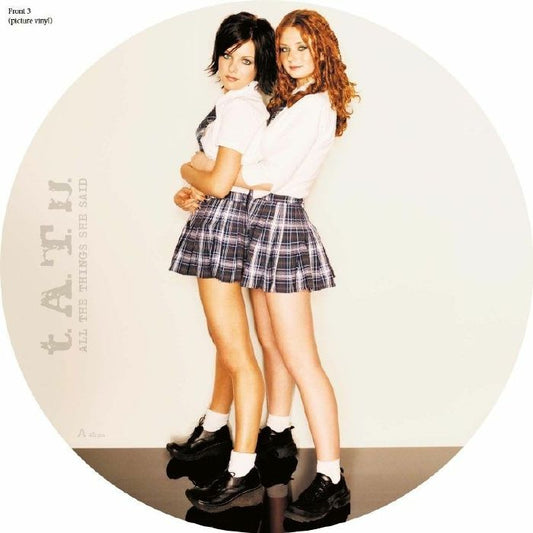 Image of Front Cover of 12" - NEW/NEW - T.A.T.U, All The Things She Said (UMR/Polydor; 8853659, Europe 2026, Limited Edition 12" Picture Disc), , "All The Things She Said” is experiencing a major resurgence following its sync in the HBO Max series Heated Rivalry, which became a viral breakout upon its late-November release. Nearly two months post-sync, the track continues to perform 61% above its streaming baseline and has entered both the Spotify Global and U.S. Top Songs charts—weekly and daily—for the fi