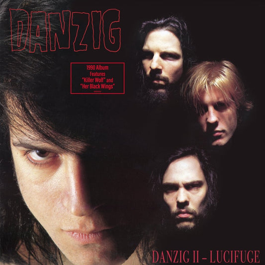 Image of Front Cover of LP - NEW/NEW - DANZIG, Danzig II (UMR; 7837633, Europe 2026 Reissue, Standard Sleeve, Inner, Limited Edition Black Vinyl), , The first official vinyl repressing from American Recordings of Danzig's  second  album since its initial release in 1990. Tracks include "Her Black Wings" and "Devil's Plaything". LP package includes standard LP jacket, , printed sleeves and black, standard weight vinyl. - 1536224E