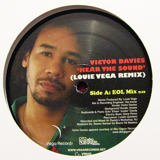 Image of Front Cover of 12" - /VG - VICTOR DAVIES, Hear The Sound (Vega Records; VR043, US 2007), , A		Hear The Sound (EOL Mix)	9:16B		Hear The Sound (Instrumental)	9:16 - 1316042C