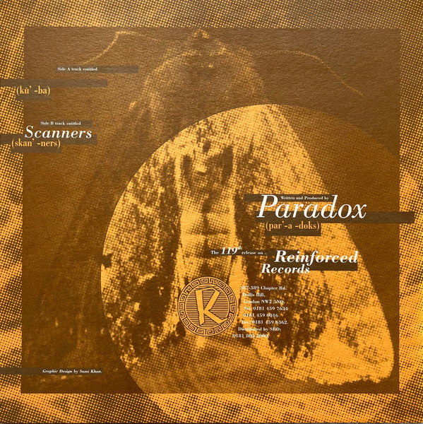 Image of Back Cover of 12" - VG/VG - PARADOX, Cuba / Scanners (Reinforced Records; RIVET 119, UK 1997, Picture Sleeve), , A		CubaB		Scanners - 1316047C