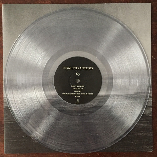 Image of Label Cover of LP - VG+/VG+ - CIGARETTES AFTER SEX, Cry (Partisan Records  ; PTKF2173-3, UK, Europe & US 2019, Inner, Poster, Clear Vinyl), ,  - 1226347E