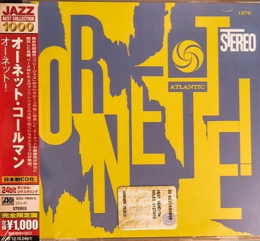 Image of Front Cover of CD - VG/VG+ - THE ORNETTE COLEMAN QUARTET, Ornette! (Atlantic; 8122-79640-6, Europe 2012 Reissue, Jewel Case, No Obi), ,  - 1316069C