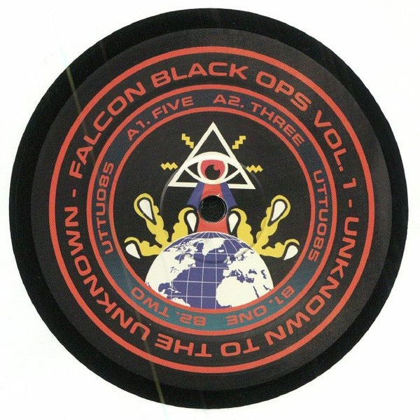 Image of Back Cover of 12" - EX/EX - FALCON BLACK OPS, Vol.1 (Unknown To The Unknown; UTTU085, UK 2018), Still in shrink, opened instore.,  - 1316147C