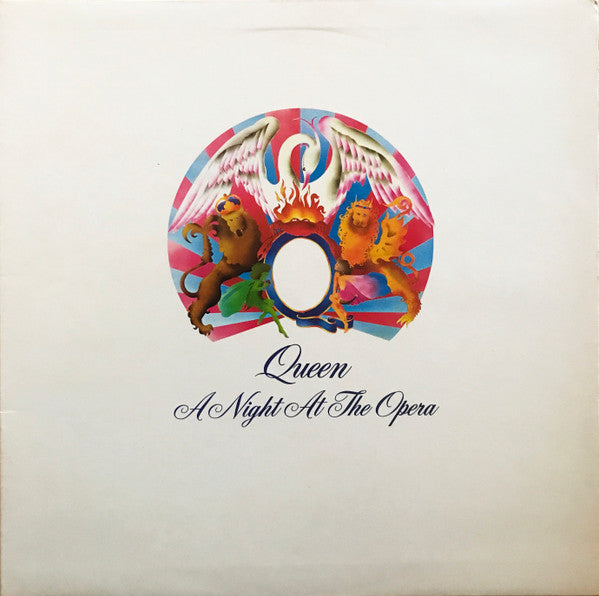 Image of Front Cover of LP - VG+/VG - QUEEN, A Night At The Opera (EMI B.Feldman Credit; EMCJ(D) 5059, South Africa 1975, Laminated Gatefold Sleeve, Inner, With Original Promo Insert), Light marks, plays with light backround noise in places. Small corner crease to insert.,  - 1316165C