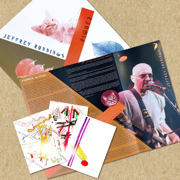 Image of Label Cover of LP - VG+/VG+ - JEFFREY RUNNINGS, Piqued (Independent Project Records; IP092, US 2025, Inside Loading Gatefold Sleeve, Booklet, Art Cards, With 12" & OBI. For Against), Promo sticker on rear sleeve.,  - 1316103C