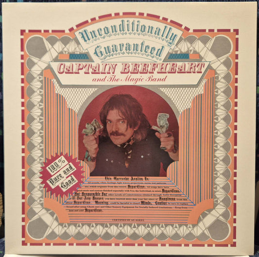 Image of Front Cover of LP - VG/VG - CAPTAIN BEEFHEART AND THE MAGIC BAND, Unconditionally Guaranteed (Virgin Red/Green Labels; OVED 66, UK 1985 Reissue, Stereo On Rear Sleeve, No Kensal House Address On Sleeve. ), Strong VG Throughout ,  - 1316137C