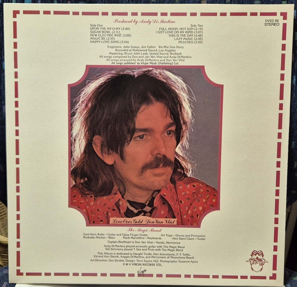 Image of Back Cover of LP - VG/VG - CAPTAIN BEEFHEART AND THE MAGIC BAND, Unconditionally Guaranteed (Virgin Red/Green Labels; OVED 66, UK 1985 Reissue, Stereo On Rear Sleeve, No Kensal House Address On Sleeve. ), Strong VG Throughout ,  - 1316137C