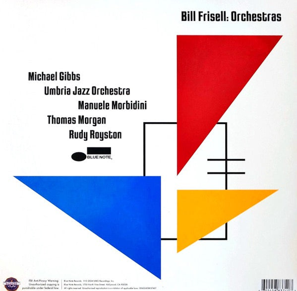Image of Back Cover of 2xLP - NEW/NEW - BILL FRISELL, Orchestras (Blue Note; 00602458837407, USA & Europe 2024), ,  - 1236164E