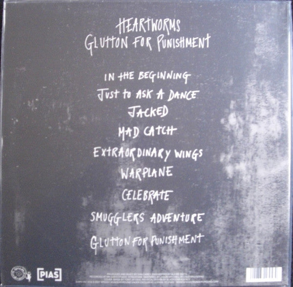 Image of Back Cover of LP - EX/EX - HEARTWORMS, Glutton For Punishment (Speedy Wunderground ; SWP015V, UK & US 2025, Inner), ,  - 1326141E