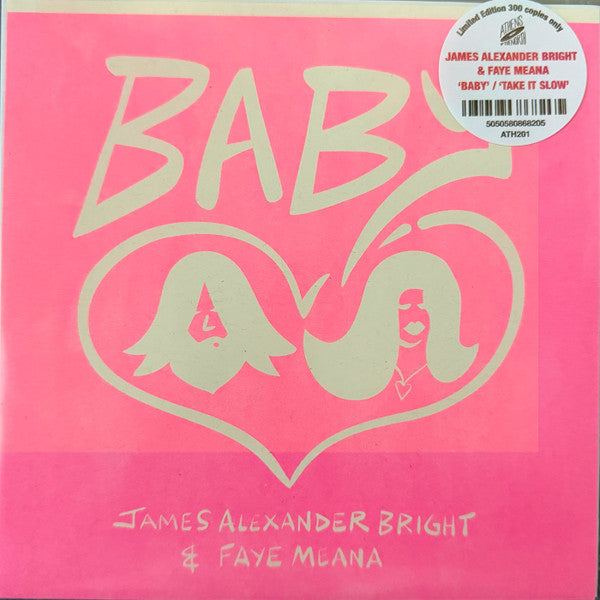 Image of Front Cover of 7" - EX/EX - JAMES ALEXANDER BRIGHT & FAYE MEANA, Baby (Athens Of The North; ATH201, UK 2026, Paper sleeve, Red Vinyl), ,  - 1326130E
