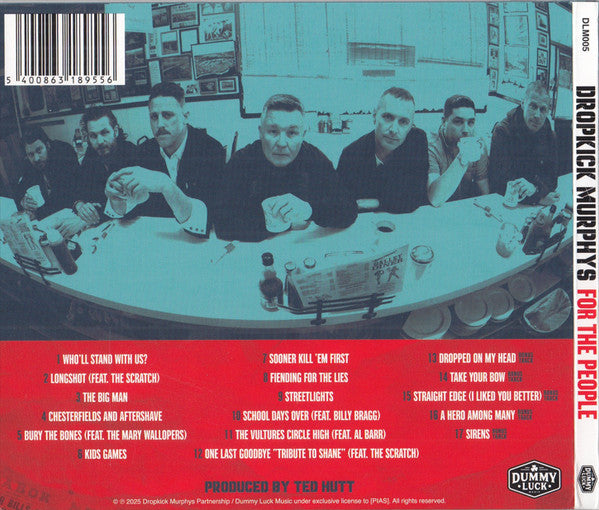Image of Back Cover of CD - EX/EX - DROPKICK MURPHYS, For The People (Dummy Luck Music; DLM005, USA & Europe 2025, Digipak, Poster), Opened Instore, Unplayed,  - 2236033E