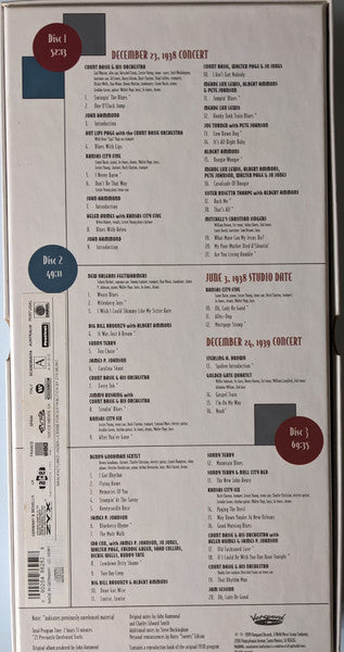 Image of Back Cover of 3xCD - VG+/VG+ - VARIOUS, From Spirituals To Swing - The Legendary 1938 & 1939 Carnegie Hall Concerts Produced By John Hammond (Vanguard; 169/71-2, Europe 1999, Box Set, Booklet), ,  - 1336128E