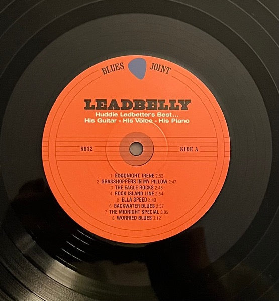 Image of Label Cover of LP - NEW/NEW - LEADBELLY, Huddie Ledbetter's Best... His Guitar - His Voice - His Piano (Blues Joint; 8032, Europe 2024 Reissue, Insert, Limited Edition), ,  - 1336106E