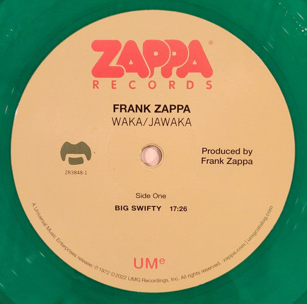 Image of Label Cover of LP - NEW/NEW - FRANK ZAPPA, Waka / Jawaka (UMe; ZR38481-B, USA & Europe 2022 Reissue, Insert,  Limited Edition, Remastered, Stereo, Green Transparent [Clear Green], 180g), ,  - 1336284E