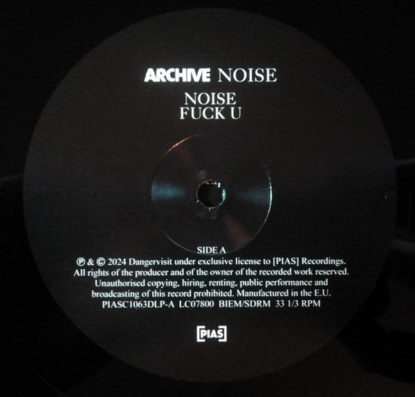 Image of Label Cover of 2xLP - EX/EX - ARCHIVE, Noise ([pias]; PIASC1063DLP, Europe 2024 Reissue, Gatefold in Stickered Outer Plastic Sleeve, 2 Inners, Remastered), ,  - 1626086E