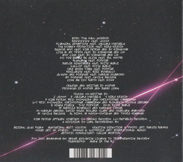 Image of Back Cover of CD - EX/EX - SOPHIE, Sophie (Transgressive Records ; TRANS809CD, Europe 2024, Gatefold, Poster), Opened Instore, Unplayed,  - 1356150S