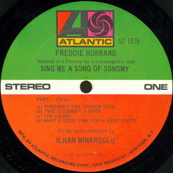 Image of Label Cover of LP - G+/VG - FREDDIE HUBBARD & ILHAN MIMAROGLU, Sing Me A Song of Songmy (Atlantic Orange & Green; SD1576, US 1971, Textured Gatefold Sleeve, Monarch Pressing), Tear on front cover and small one on back cover,  - 1326213E