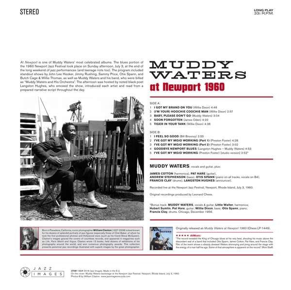 Image of Back Cover of LP - NEW/NEW - MUDDY WATERS, Muddy Waters At Newport 1960 (Jazz Images; 37081, Europe 2018 Reissue, Gatefold), ,  - 1336118E