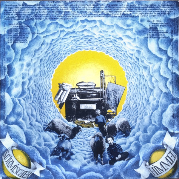 Image of Back Cover of LP - VG+/VG+ - PAUL & LIMPE FUCHS ANIMA SOUND, St rmischer Himmel (Ohr; OMM 56.011, Germany 1971, Laminated Sleeve), Clean Glossy Copy,  - 1316381C