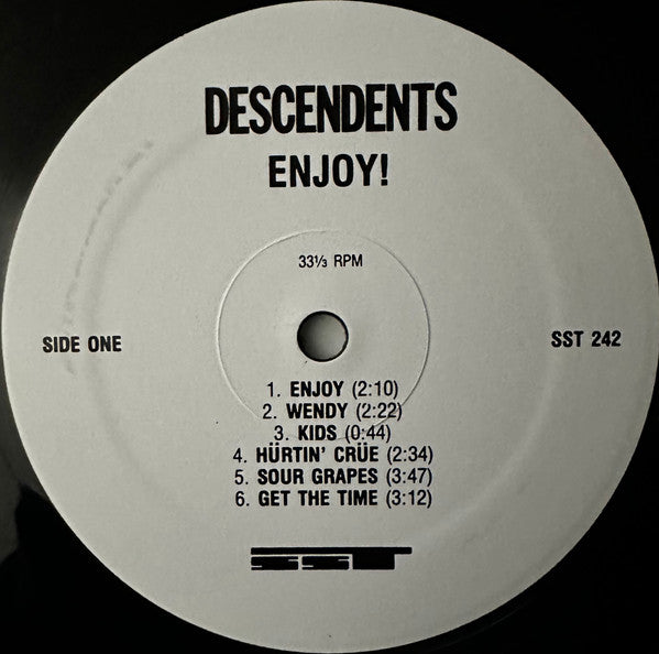 Image of Label Cover of LP - NEW/NEW - DESCENDENTS, Enjoy! (SST Records; SST 242, US 2000s Reissue), ,  - 1356189S