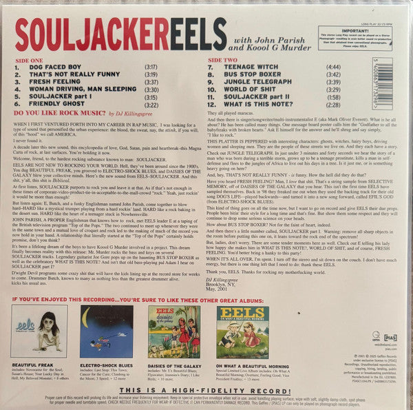 Image of Back Cover of LP - VG+/VG+ - EELS, Souljacker ([pias]; PIASC1104LPX, Worldwide 2025 Reissue, Inner, Red Vinyl), ,  - 2546258S
