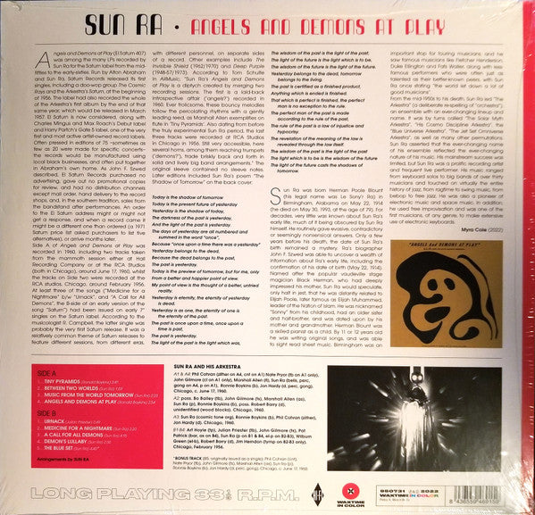 Image of Back Cover of LP - NEW/NEW - SUN RA, Angels And Demons At Play (WaxTime In Color; 950731, Europe 2022 Reissue, 180 Gram Red Vinyl), ,  - 1316414C