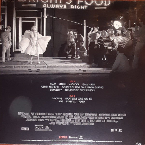Image of Back Cover of LP - EX/EX - NICK CAVE & WARREN ELLIS, Blonde (Soundtrack From The Netflix Film) (Lakeshore Records; LSINV295LPPNK, Europe 2023, Insert, Pink Vinyl), ,  - 1346210S