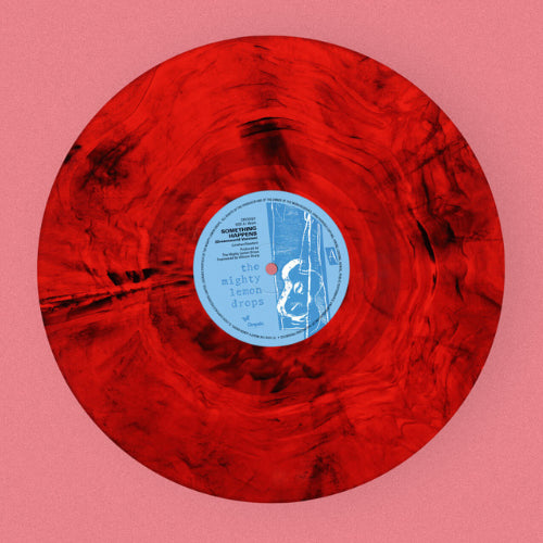 Image of Back Cover of LP - NEW/NEW - THE MIGHTY LEMON DROPS, Happy Head (40th Anniversary Edition) - Dinked Edition (Chrysalis; CRV2316, UK 2026, Marbled Red & Black Vinyl, Dinked Edition No. A.31, Numbered Limited Pressing of 500, Bonus 7  with early versions of  Something Happens  &  Now She s Gone', New Introductory Note by Band, Newly Remastered, Dinked Archive Obi Strip & Gold Foil Sticker. ), , First released in 1986 on Geoff Travis   Blue Guitar  label, Happy Head is the debut album from Wolverhampt