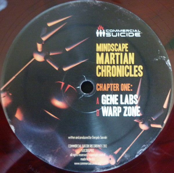Image of Back Cover of 2x12" - VG+/VG - MINDSCAPE, Martian Chronicles (A Dangerous Adventure) (Commercial Suicide; SUICIDELP012, UK 2012, Picture Sleeve, Black Inners, Red Vinyl.), ,  - 1326273E