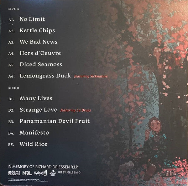 Image of Back Cover of LP - VG/VG+ - NAPOLEON DA LEGEND AND NEJMA NEFERTITI, Alter Ego (ashame Records; MANGAKA, US 2021, White Vinyl), Record very slightly dished. Some light staining on sleeve,  - 1316452C