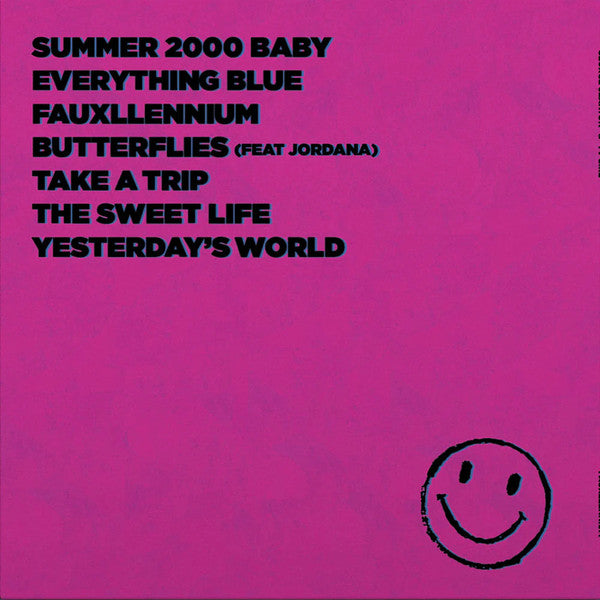 Image of Back Cover of LP - NEW/NEW - GEORGE CLANTON & TV GIRL, Fauxllennium (Blissful Serenity Industries; none, US 2024, Poster, Pink/Black Splatter), ,  - 1316692C