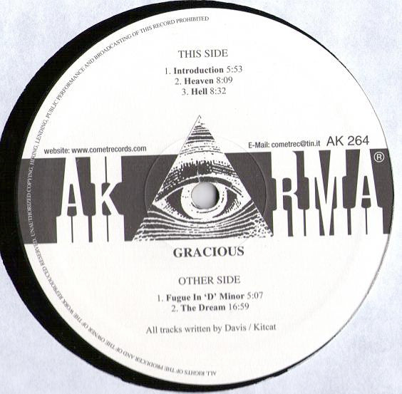 Image of Label Cover of LP - VG/VG+ - GRACIOUS, Gracious! (Akarma; AK266LP, US 2000s Reissue, Textured Gatefold Sleeve), Small Stain On Front Sleeve,  - 1326234E