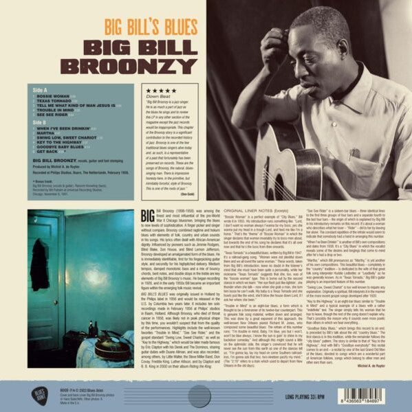 Image of Back Cover of LP - NEW/NEW - BIG BILL BROONZY, Big Bill's Blues (Blues Joint; 8009, Europe 2023 Reissue, Insert), ,  - 1336324E