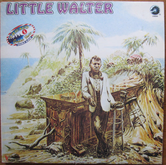 Image of Front Cover of 2xLP - VG/VG+ - LITTLE WALTER, Boss Blues Harmonica (Chess; 427001, France 1980 Reissue, Gatefold), Records very slightly dished. Sleeve has light staining / mottling,  - 1316587C