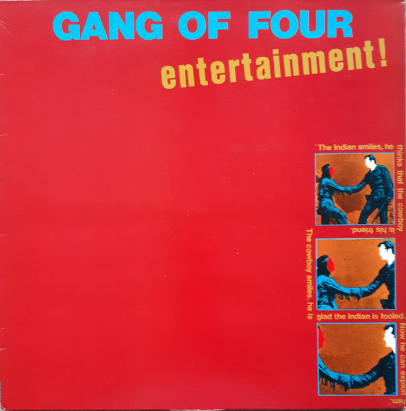 Image of Front Cover of LP - VG/VG+ - GANG OF FOUR, Entertainment! (EMI Text On Both Labels; EMC 3313, UK 1980s Reissue, Inner With Two Clipped Corners), Edge wear, Small inner split.,  - 1316260C