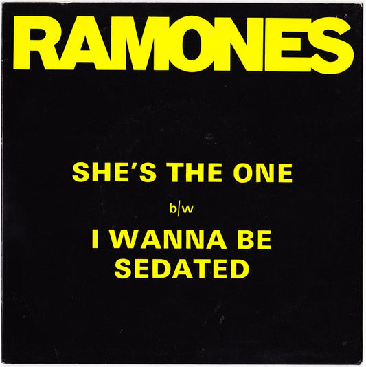 Image of Front Cover of 7" - VG/VG - RAMONES, She's The One b/w I Wanna Be Sedated (Sire; SIR 4009, UK 1978, Picture Sleeve), Edge and ringwear,  - 1356308S