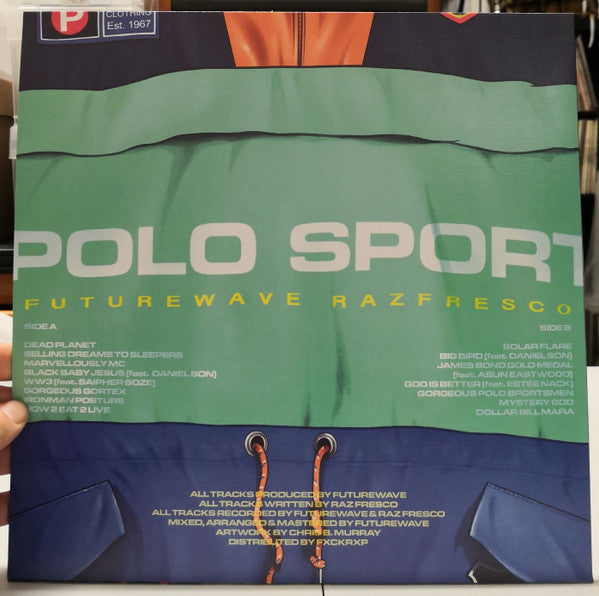 Image of Back Cover of LP - EX/VG+ - RAZ FRESCO & FUTUREWAVE, Gorgeous Polo Sportsmen (FXCK RXP RXCXRDS; none, Germany 2020, Insert, Limited Edition), A few light marks on vinyl,  - 2846161S