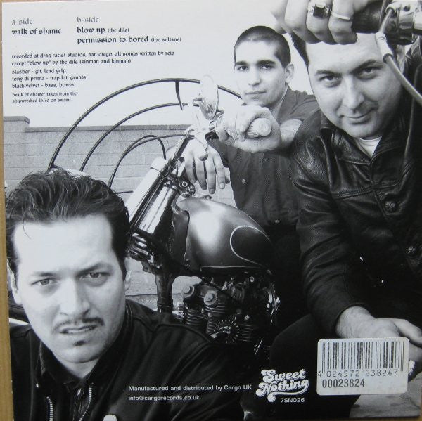 Image of Back Cover of 7" - NEW - SULTANS, Walk Of Shame (Sweet Nothing Records; 7SN026, UK 2004, Picture Sleeve), Sleeve in bottom left crease,  - 1356312S