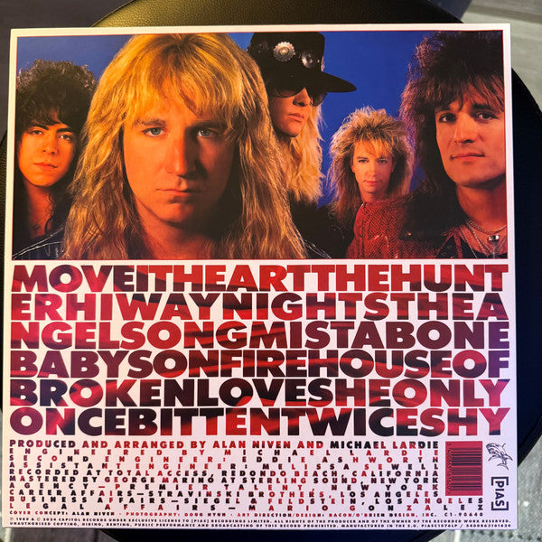 Image of Back Cover of LP - EX/VG - GREAT WHITE, ...Twice Shy ([pias]; PIASC1076LPIEX, Worldwide 2024 Reissue, Hype Stickered Poly Outer, Translucent Blue Vinyl), ,  - 1316760C