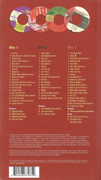 Image of Back Cover of 3xCD - VG/VG+ - BOB MARLEY AND THE WAILERS, Fy-Ah, Fy-Ah (Universal; 0602498679654, Europe 2004, Book Sleeve), ,  - 1316620C