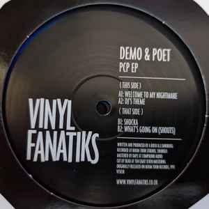 Image of Label Cover of 12" - VG/VG - DEMO & POET, PCP EP (Vinyl Fanatiks; VFS038, UK 2022 Reissue, Company Sleeve, Blue Vinyl + 180g Vinyl), Bottom left corner of sleeve is bruised, some light hairlines., This Side	A1		Welcome To My NightmareA2		DJ's ThemeThat Side	B1		ShockaB2		What's Going On (Shouts) - 1316713C
