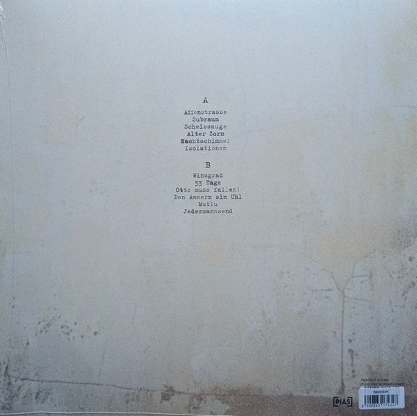 Image of Back Cover of LP - EX/EX - TURBOSTAAT, Alter Zorn ([PIAS]; PIASD5101LP, Germany 2025, Booklet & Black Inner), Seal opened instore, still in shrinkwrap. Small tear to die cut inner.,  - 1346369S
